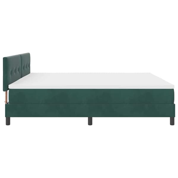 Bäddfjäder med madrass Mörkgrön 200 x 200 cm Sammet
