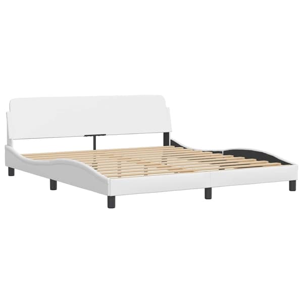 Bed Frame "Dover" White 180x200 cm Faux Leather