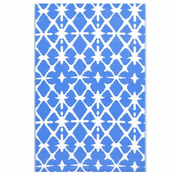 Utomhusmatta ARAKIL blå och vit 80x150 cm PP