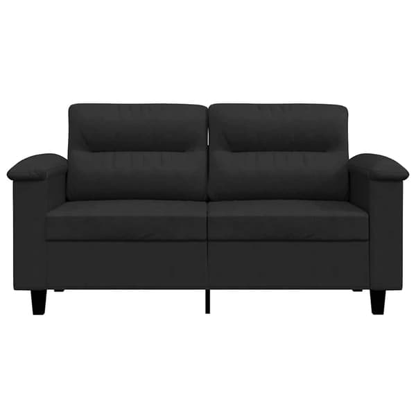 2-sitssoffa Svart 120 cm mikrofibertyg