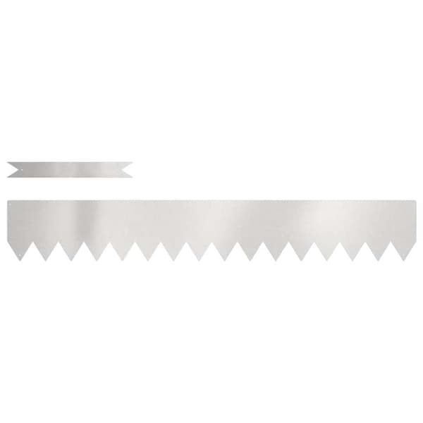 Kant för gräsmatta 30 pcs Silver 100 x 0,05 x 15 cm