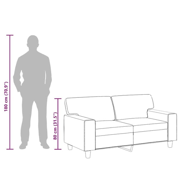 2-sitssoffa svart 120 cm konstläder