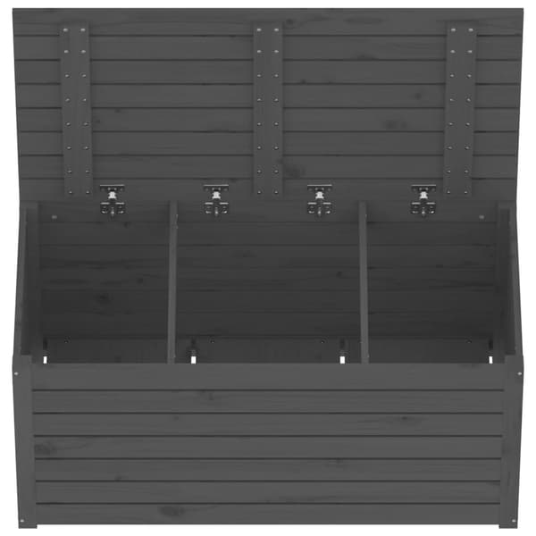 Dynbox grå 101x50,5x46,5 cm massiv furu