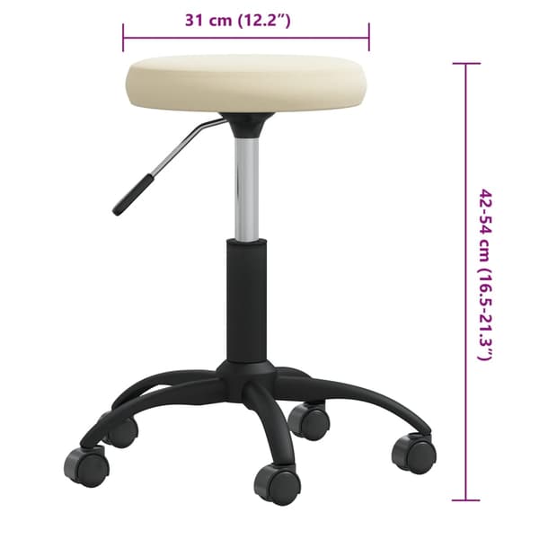Massagepall gräddvit sammet