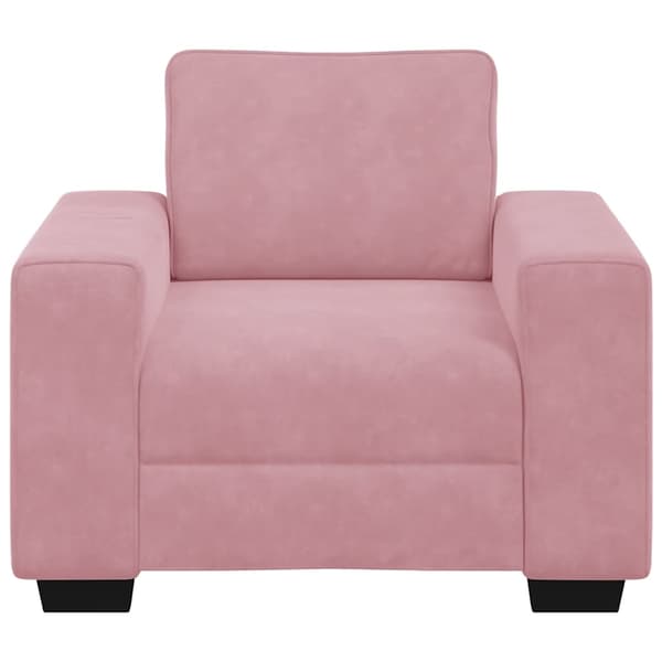 Soffstol rosa 100x77x82 cm sammet