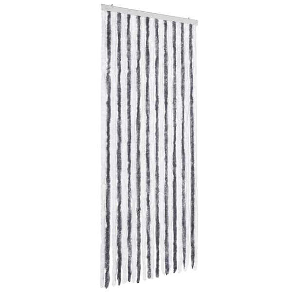 Insektsdraperi grå och vit 90x200 cm chenille