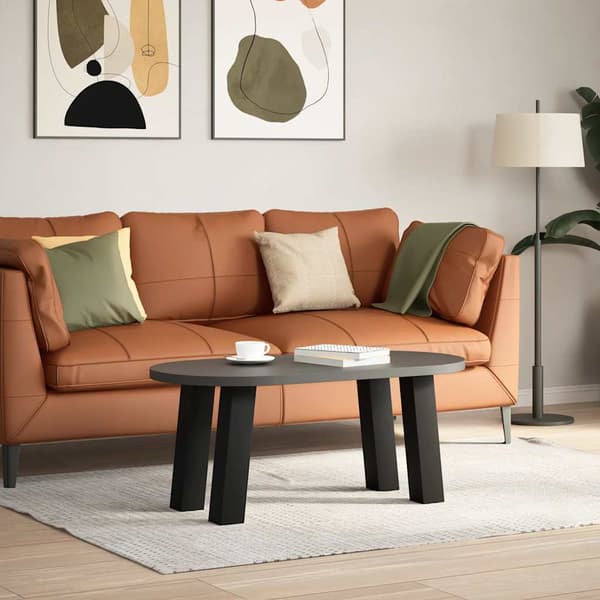 Soffbordsben 4 st svarta 42 cm stål