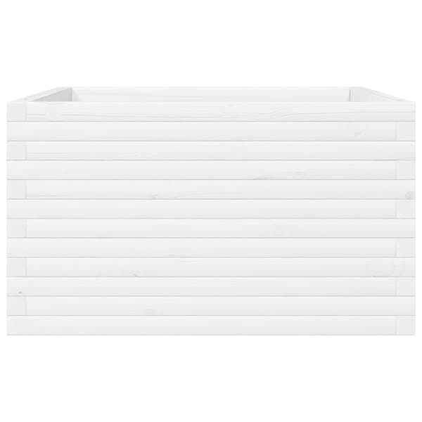 Odlingslåda vit 80x80x45,5 cm massiv furu