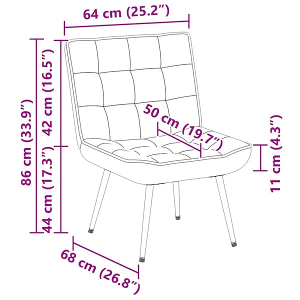 Vilstol svart 64x74x84 cm sammet
