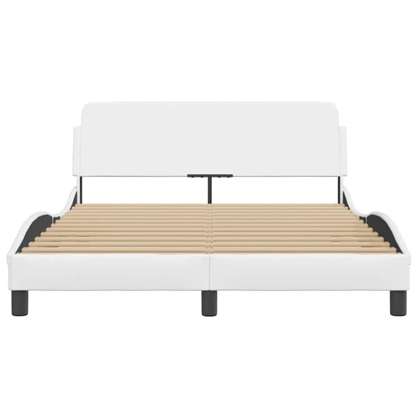 Bed Frame "Dover" White 140x200 cm Faux Leather
