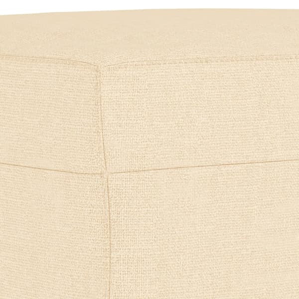 Bänk gräddvit 100x35x41 cm tyg