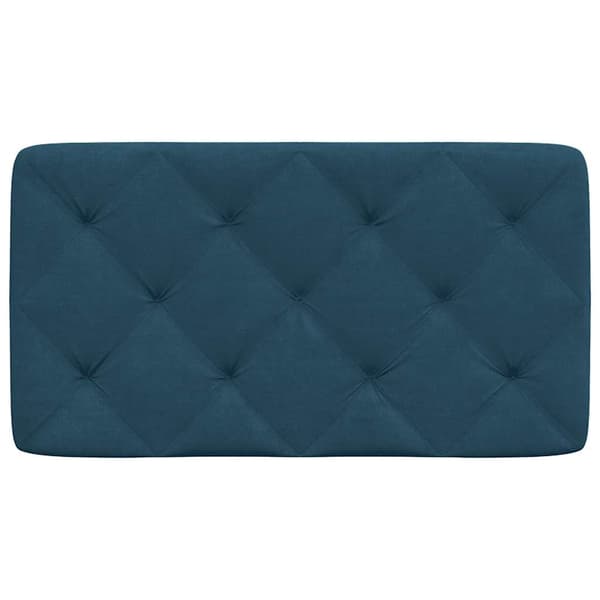 Headboard Cushion Blue 90 cm Velvet