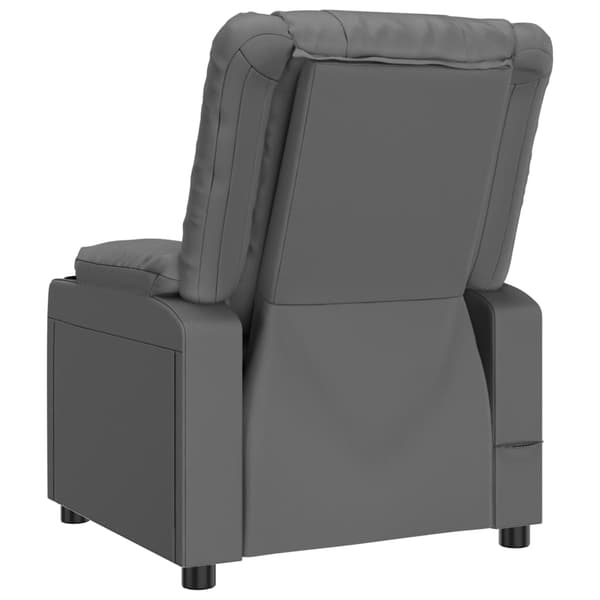 Reclinerfåtölj grå konstläder