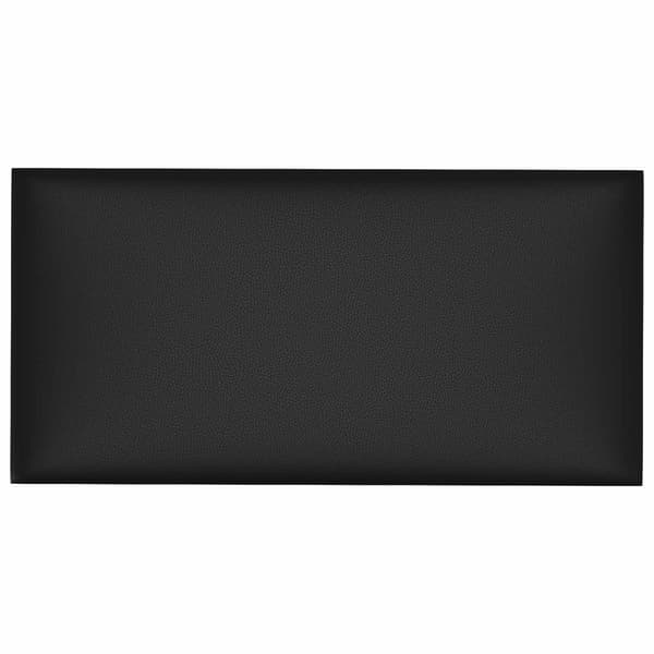 Väggsänggavel 12 pcs Svart 60 x 30 cm tyg