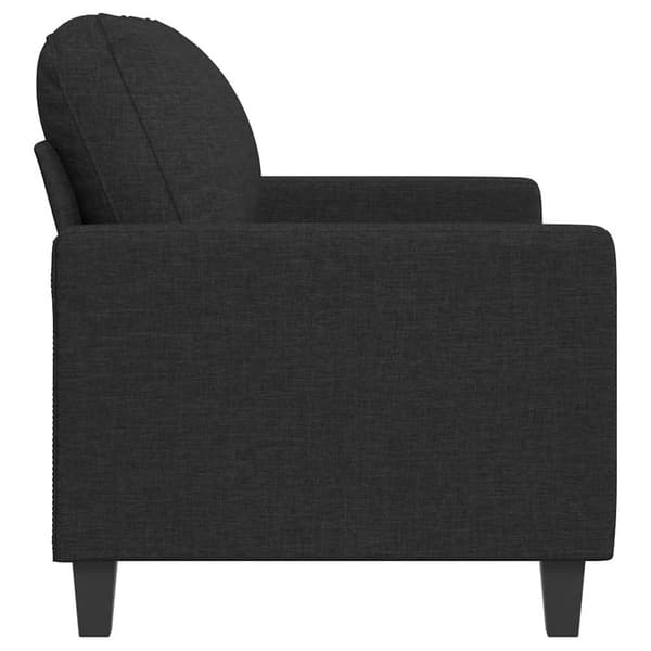 2-sitssoffa ljusgrå Svart 120 cm tyg