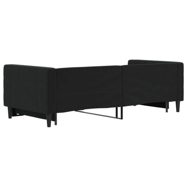 Dagbädd utdragbar svart 90x200 cm sammet