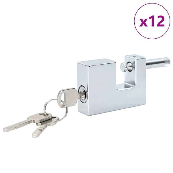 Hänglås 12 pcs Silver Stål