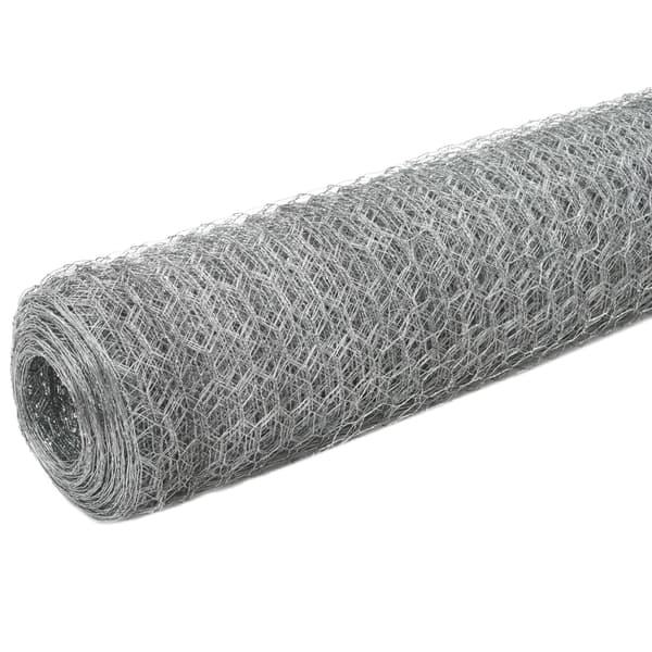 Hönsnät galvaniserat stål 25x1,2 m silver