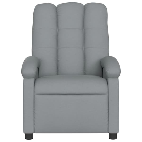 Reclinerfåtölj ljusgrå tyg