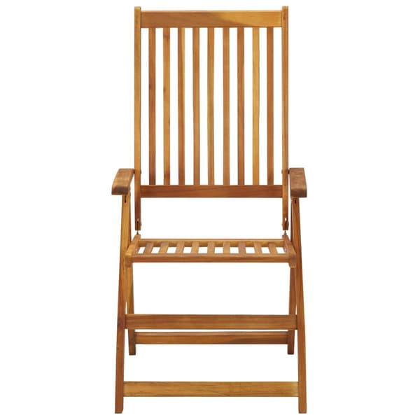 Fällbara fåtöljer 2 st med dynor i massivt akaciaträ