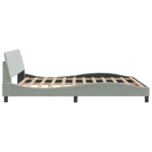 Bed Frame "Dover" Light Grey 180x200 cm Velvet