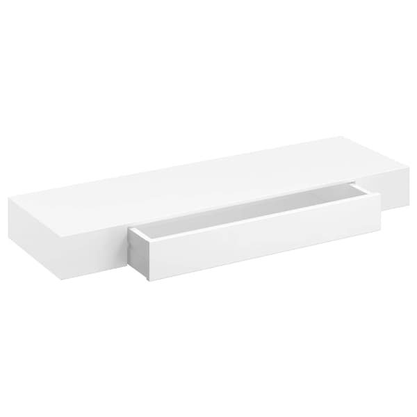 Flytande vägghylla med 1 låda MDF