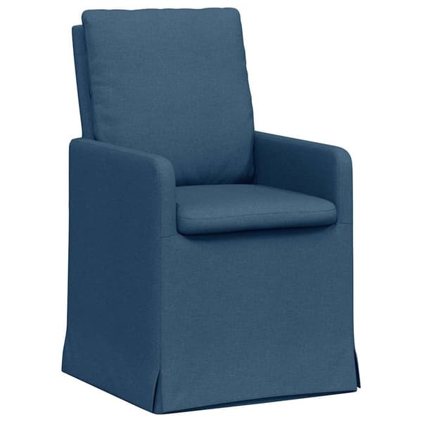 Matstolar 2 pcs Blå 57 x 67 x 98 cm tyg