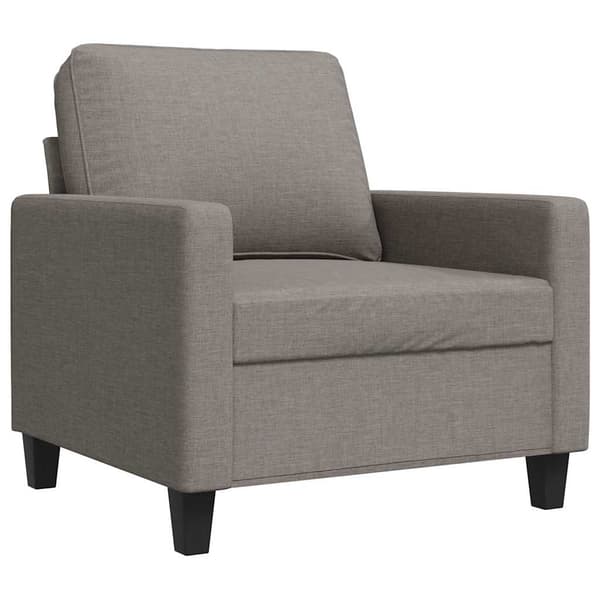 Fåtölj taupe 60 cm tyg
