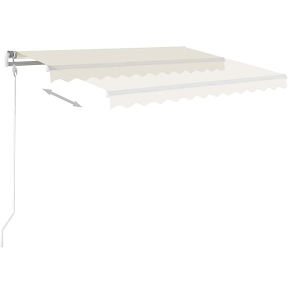 Markis manuellt infällbar 350x250 cm gräddvit