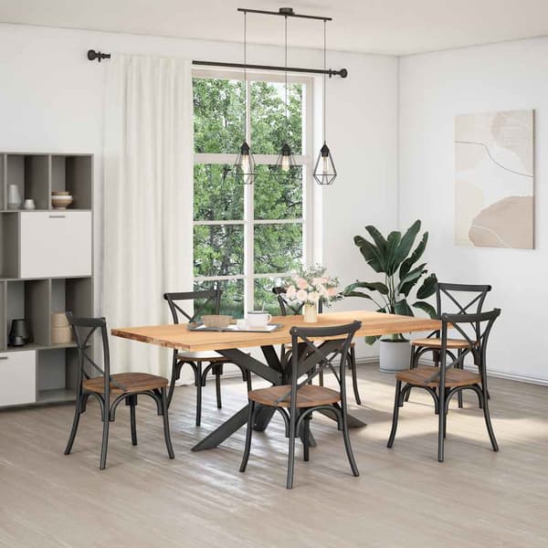 Matbordsben spindelformad antracit 150x78x(72-73) cm stål