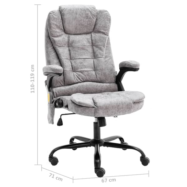 Massagekontorsstol ljusgrå konstmocka