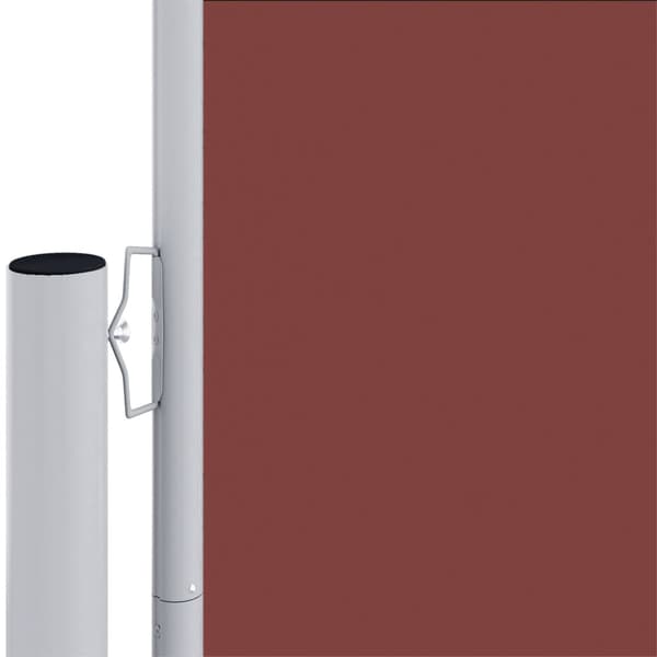 Infällbar sidomarkis brun 220x1200 cm
