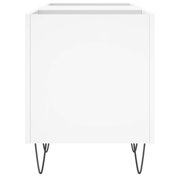 Stereobänk vit 121x38x48 cm konstruerat trä