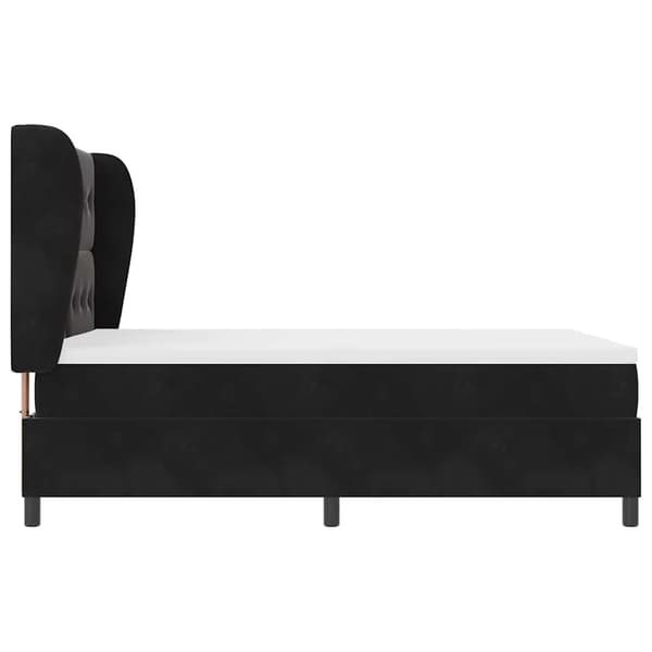 Bäddfjäder med madrass Svart 200 x 140 cm Polyester