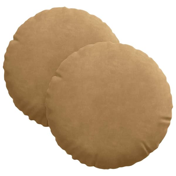 Sittkuddar 2 st Sammet Brun Ø30 x 13 cm