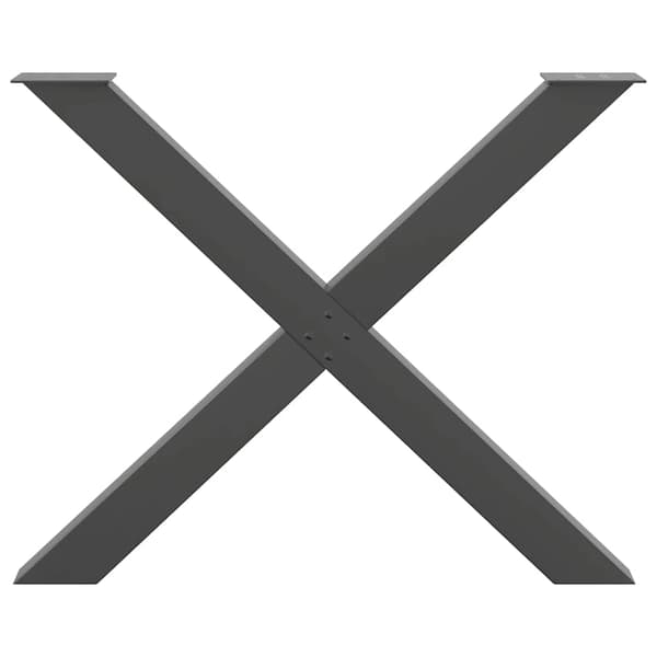 Matbordsben X-formade 2 st antracit 90x(72-73) cm stål