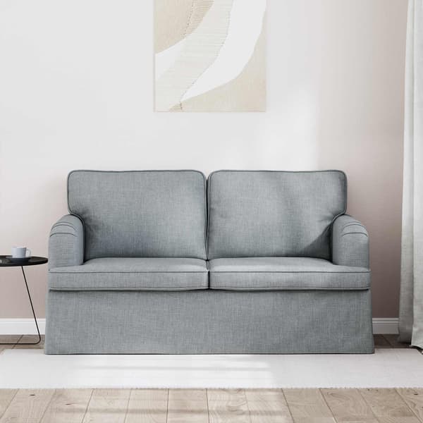 Soffa Ljusgrå 144 x 80 x 85 cm tyg