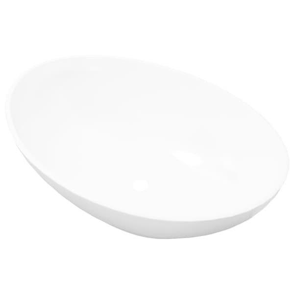 Handfat ovalt 40 x 33 cm keramisk vit