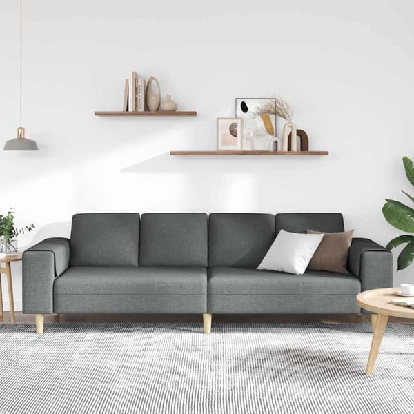 Vardagsrumsoffa Mörkgrå 250 x 77 x 76 cm Polyester