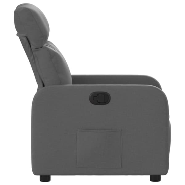 Reclinerfåtölj mörkgrå tyg