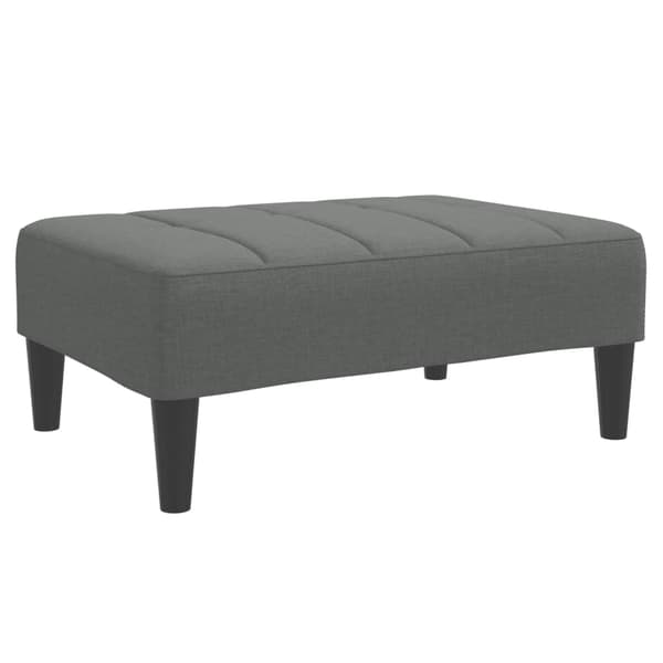 Fotpall mörkgrå 77x55x31 cm tyg