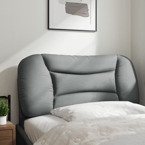 Headboard Cushion "Hvar" Light Grey 90 cm Fabric