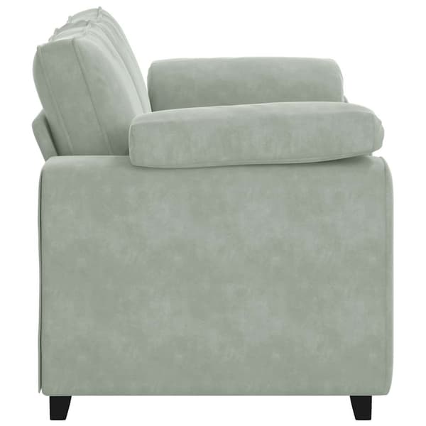 Loveseat soffa ljusgrå 160x77x82 cm sammet