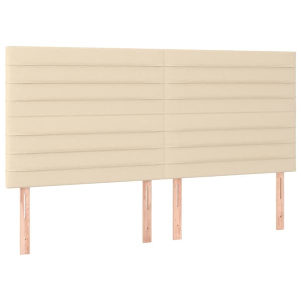 Sänggavel creme 180x5x118/128 cm tyg