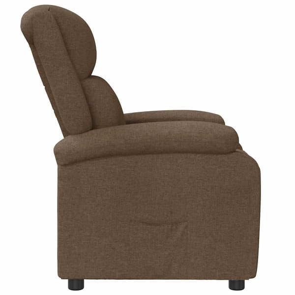 Reclinerfåtölj brun tyg