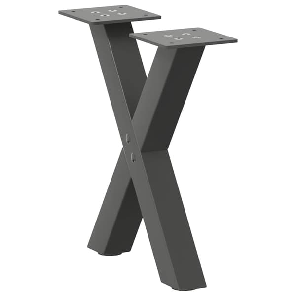 Soffbordsben X-formade 2 st antracit 37x(30-31) cm stål