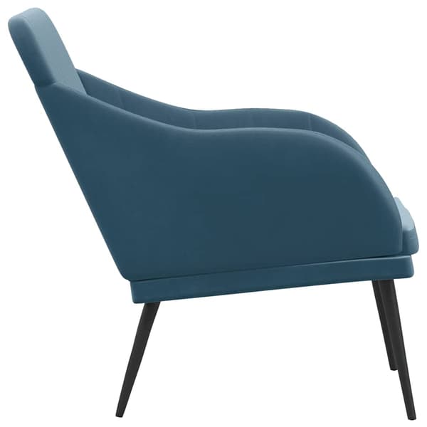 VidaXL Bänk blå 110x76x80 cm sammet