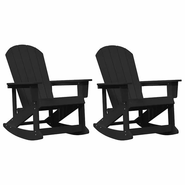 Adirondack Gungstolar 2 pcs Svart HDPE