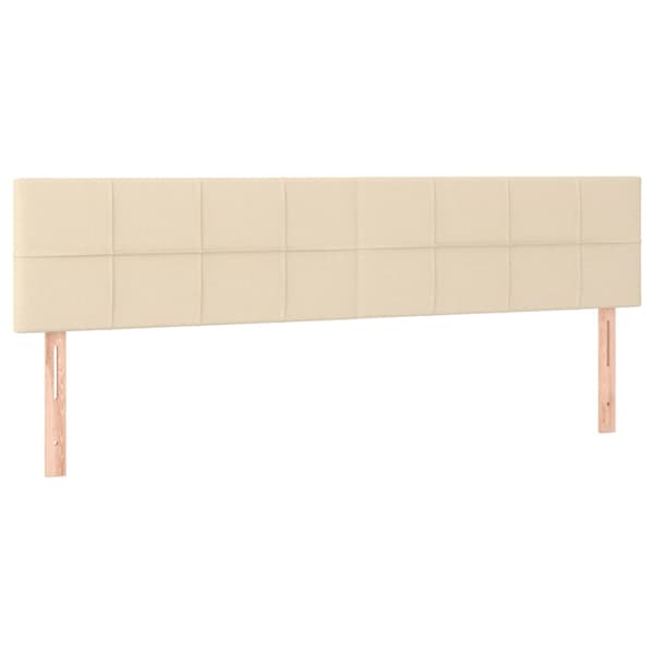 Ramsäng med madrass gräddvit 200x200 cm tyg
