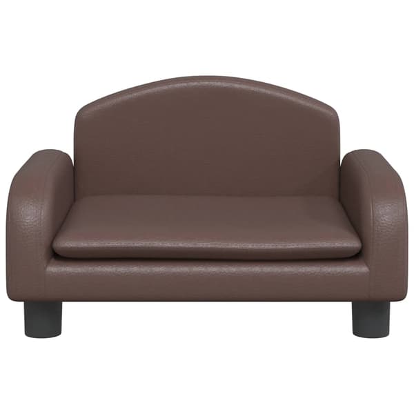 Barnsoffa brun 50x40x30 cm konstläder